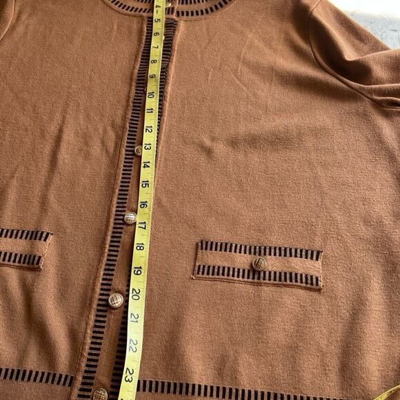 Adriana Papell women's size XL, button-down, long sleeve sweater jacket cardigan - Picture 9 of 10